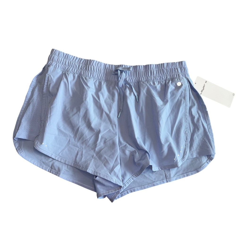 Layer 8 Front‎ Runner Woven Shorts Running Athletic Mesh Blue XL